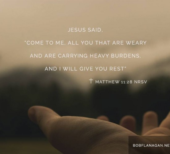 Time: A reflection by Father Bob Flanagan. One main reason to worship God is to find rest and restoration. Matthew 11:28 NRSV